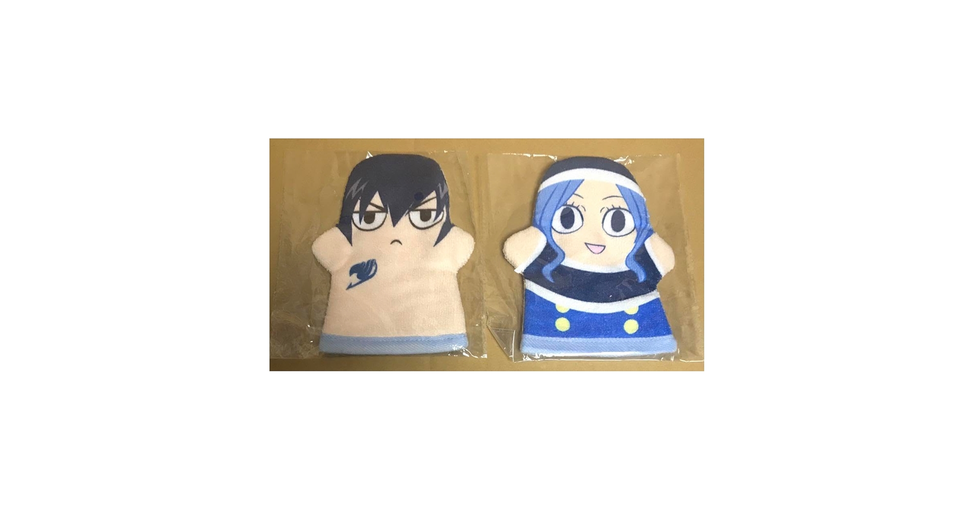 FAIRYTAIL　お風呂ミトン　3点セット Amazon.co.jp: FAIRY TAIL お風呂ミトン グレイ ジュビアセット